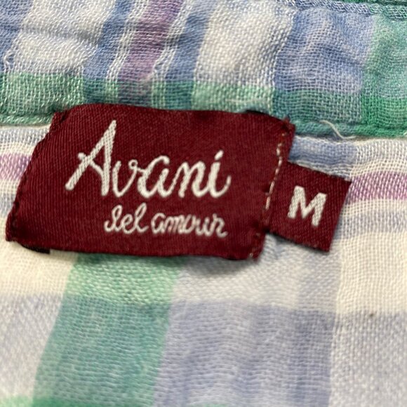 Embroidered Floral‎ Plaid Sleeveless Tunic Top With Pockets Mature Woman - Picture 8 of 12